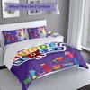 Set di biancheria da letto con motivo Numberblocks2, 3 pezzi, set copripiumino include copripiumino e federe, decorazione perfetta per la camera da letto in ogni stagione e regalo