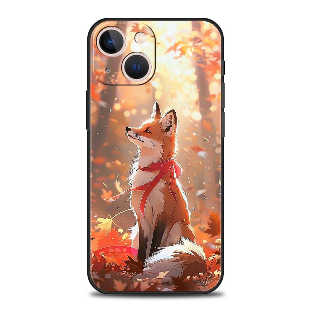 Phone Case Cover for iPhone 17 Pro Max 16 15 14 13 12 11 Pro Max Plus 17AIR Shockproof Soft TPU Shell Cute Animal Fox Fundas Bag