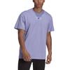 Adidas Logo Print Solid Color Crew Neck Short Sleeve T-Shirt Men Tops Purple HE4367