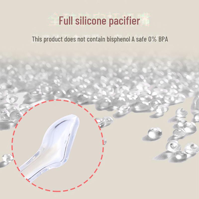 Biqin Heart-Shaped Silicone Pacifier for 0-6 Months - Soft for Sleeping