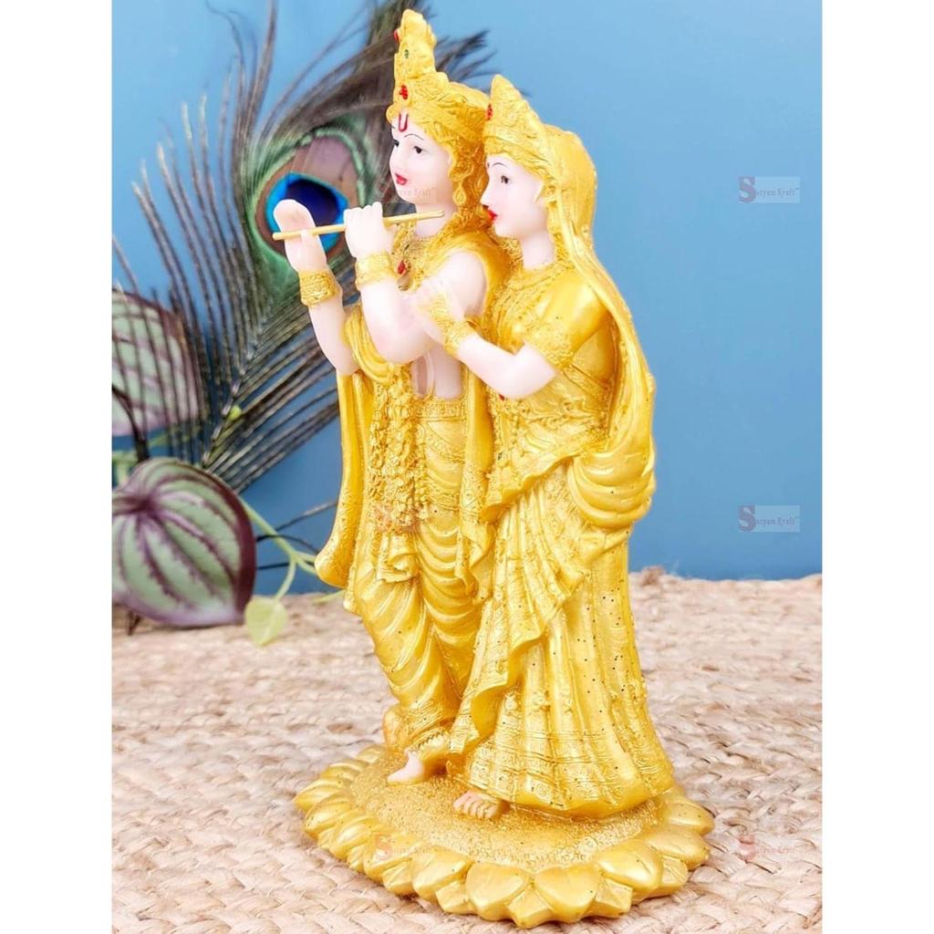 1 Piece Radha Krishna Idol | Rakshabandhan Gift for Brother/Sister | Murti for Him/Her, Home Decor, Wedding & Pooja Statue, Decorative Showpiece