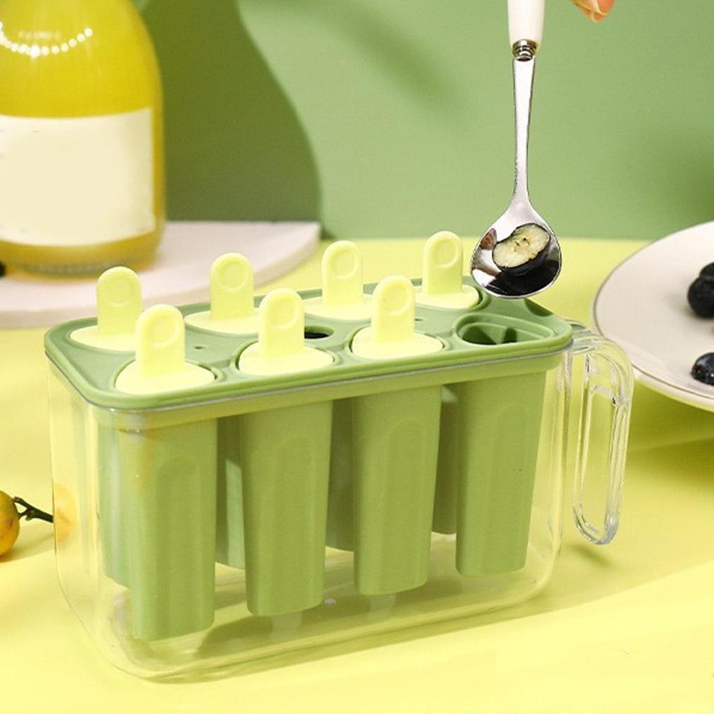 8-hole Pop-sicle Making Mold Tray Reusable Ice Pop Mold DIY Ice Cream Container Easy-Release Freezer Tray For Freezing Desserts