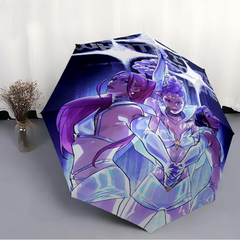 1pc KPop Demon Hunters16 Umbrella, Sun Protection, And UV Shielding. It Has Eight Sturdy Ribs for Outdoor Use And Perfect Gift