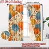 2pcs, 2D FLAT PRINTING Curtains (Without Rod) Colorful Gourds Christmas Festival Chic Print Curtains Prints Light Filtering