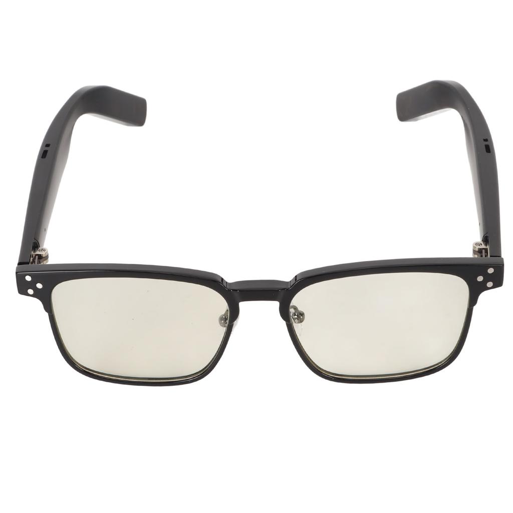 Bluetooth5.3 Smart Glasses Blue Light Blocking IPX4 Waterproof Handsfree Calling for Playing Music Gaming Meeting Black