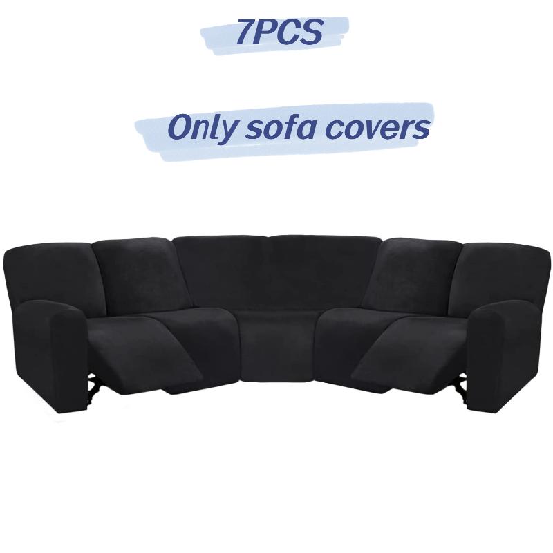 Cover Full Elastic Sofa Slipcover 5 Seater Corner Recliner Couchcover Sectional