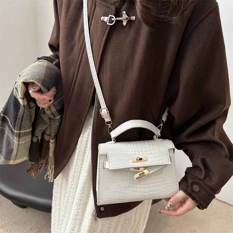 2025 New Personalized Casual Fashion Women's Small Square Bag Winter Oblique Span Bag Niche Foreign Style Shoulder Handbag