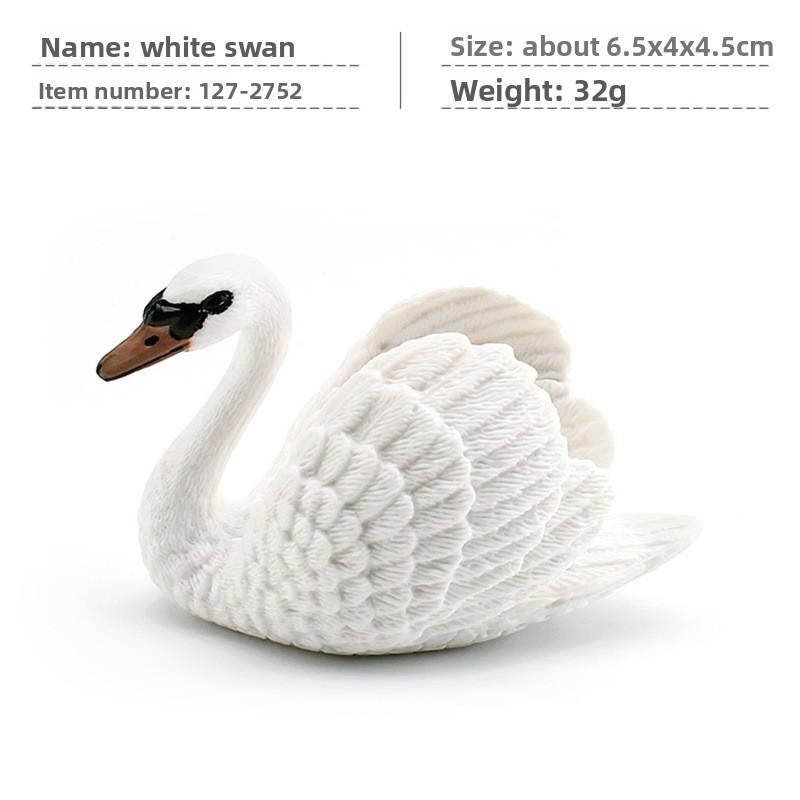 Realistic Figures Animal Model With Ducks Rooster Swans For Decorative Display