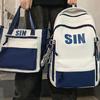 Simple And Versatile Schoolbag Male Korean College Junior High School Student Backpack High Value Trendy Brand Alphabet Backpack