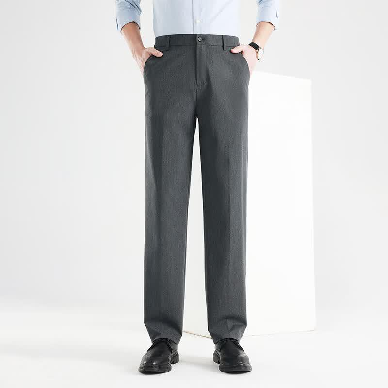 Fengmao Men's High-Elastic Draping Business Casual Trousers