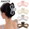 AWAYTR Bow Large Hair Claw Crab Ponytail Hair Accessories for Women Acrylic Bowknot Hair Clips Hairpins Girls Barrettes Headband