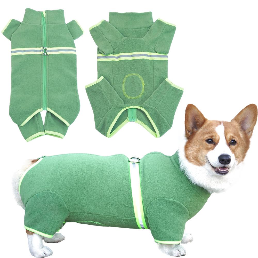 Corgi Teddy Fleece Warm Belly Protection Clothes Pets Small and Medium Dogs Four Feet Autumn and Winter