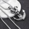Silver Sailor Pirate Anchor Necklace 378