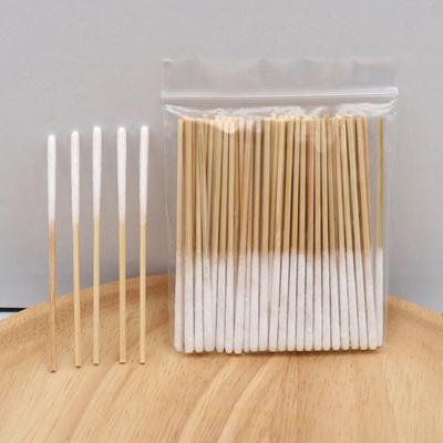 30/60 Pcs Disposable Longer Cotton Swab Brush Lint Free Micro Brushes Wood Cotton
