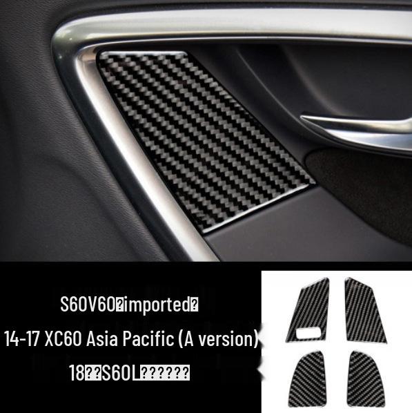 Interiérové obložení z uhlíkových vláken pro Volvo S60L/V60: Nálepky řadicí páky, stahování oken a výdechu vzduchu