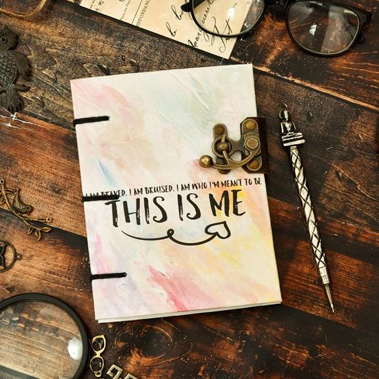 17,78 cm Motivationszitate Tagebuch 250 g/m² Papier Recycelte Baumwolle Frei Handgeschöpftes Papier Tagebuch mit Schloss