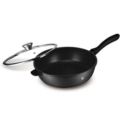 Black Cast Aluminum Sauté Pan 24cm With Lid Tfi