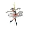 Sparkling Ballerina Christmas Ornament 2D Acrylic Hanging Decor for Tree Car Mirror Home Display Festive Dance Figure