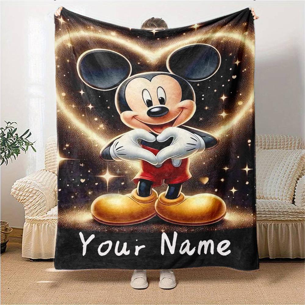 Custom Name Princesses Together blanket for Couch & Bed, Plush Cozy Fuzzy Blanket Super Soft & Warm Blankets for Fall and Winter. 0908120