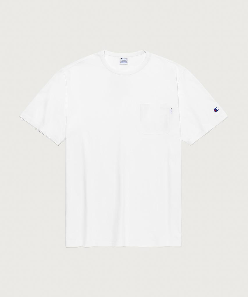 CHAMPION C Logo Uni Pocket Short Sleeve T-Shirt White