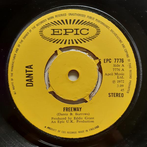 

7inch Record DANTA - Freeway SEPC7776 Epic 1972 UK Soul/Funk Used
