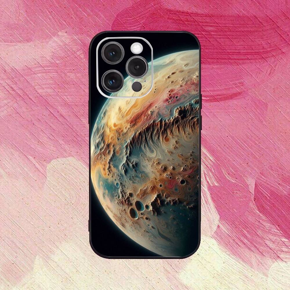 Universe planets  Phone Case  For iPhone17,16,15,14,13,12,11 Plus,Pro Max Soft Black Cover
