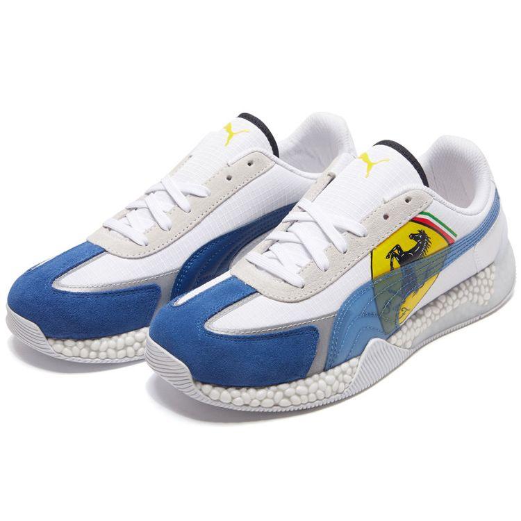 Puma Speed Hybrid Leather Comfortable Low Top Lifestyle Sneakers Men Sneakers White Blue 339847-01