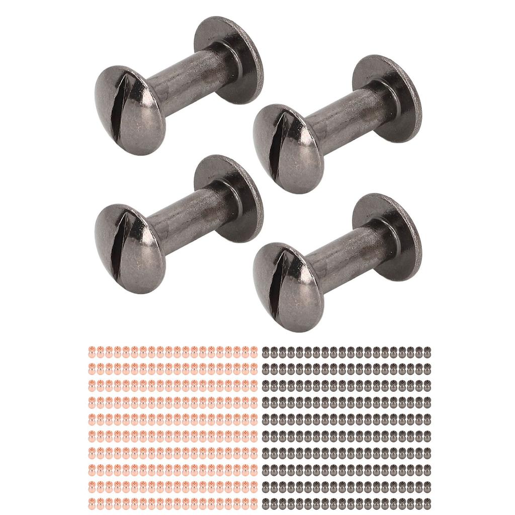 200 Sets Book Binding Screw Environmental Brass Metal Chicago Binding ...