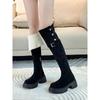 Retro fashion knee boots thick-soled versatile two wear folded knight boots slim high boots wowinter