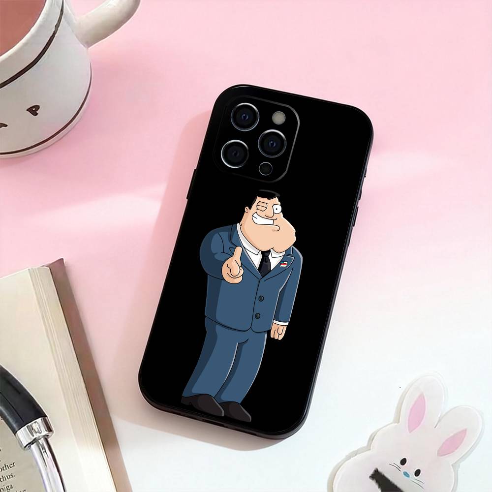 Cartoon A-American Dad Phone Case Silicone Soft For IPhone 17,16,15,14,13,12,11,XS,Plus Pro Max
