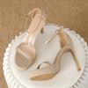 Fashion Liyke Summer Fashion 11CM Stiletto Women Platform Sandals Soft Cozy Open Toe Ankle Strap High Heels Banquet Party Dress Shoes