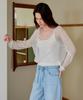 THEELO Extra Deep V-Neck Knit (Ivory)