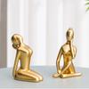 10cm Abstract Art Resin 12 Styles Yoga Poses Figurine Porcelain Lady Statue Home Studio Decor Ornament New Room Decoration