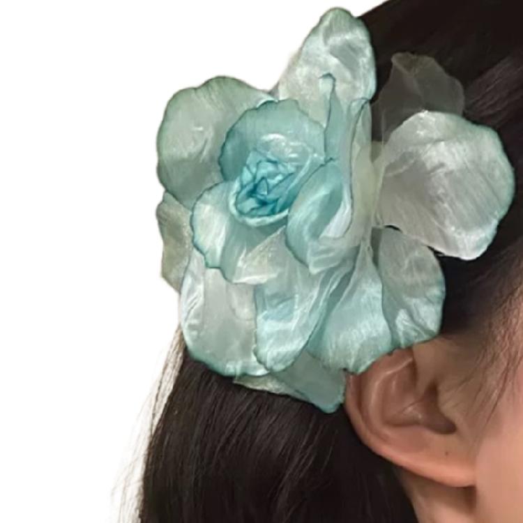 

Fashionable Beach Hair Barrettes Unique Flower Clamp Hairpin Hair Clip Stylish Beach Hair Accessory Casual Use зелений