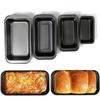 LMETJMA Tava antiaderentă pentru copt pâine, oțel carbon, tavă pentru pâine toast, formă dreptunghiulară de copt pentru brownies, chec cu carne, JT233