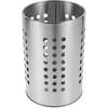 Stainless Steel Kitchen Utensil Holder Flatware Cylinder Silverware Draining Organizer Drying Rack with Round Drain Holes for Forks, Knives, Spoons,