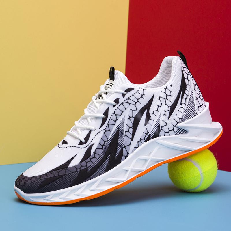 Moda masculina tênis respirável tênis de corrida leve sapatos esportivos casuais