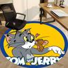 1 Stück Tom und Jerry Büro Runder Teppich, Unter Bürostühlen Schlafzimmer Wohnzimmer Heimdekoration a1016105