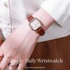 Lasmall Women's Leather Wristwatch: Simple, Daily Use Women's Watch Brown Color + Case Included