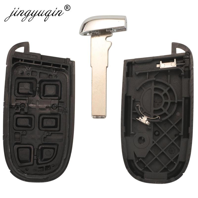Jingyuqin 10pcs SIP22 2/3/4/5 Button Remote Car Key Shell for Jeep Renegade Compass Auto SUV Smart Keyless Entry Fob Case NoLogo