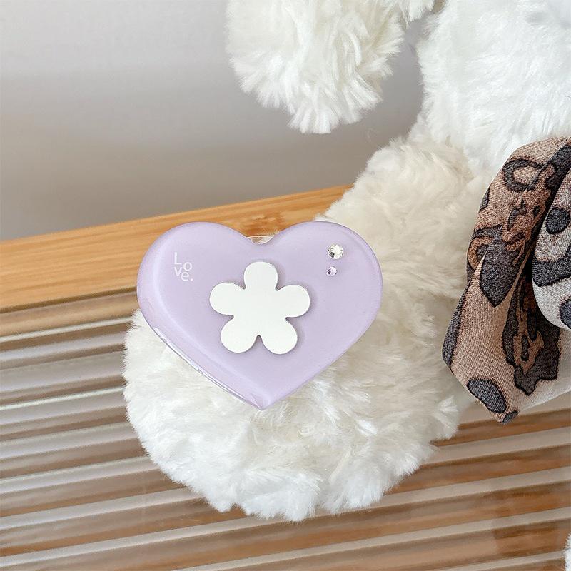 Koreanischer Stil Girly Magnetischer Handyhalter mit Blumenspiegel und Magsafe-Ring Geschenk