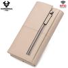 Humerpaul The First Layer of Cowhide Ladies Clutch, Large-capacity RFID Anti-theft Swipe Multi-card Wallet with Photo Window