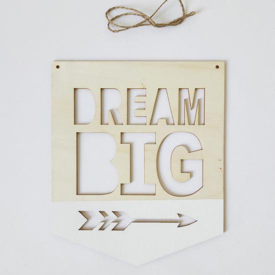 Cheap Wood Wall Chip Pendant Exquisite Decoration Home Dream Portable