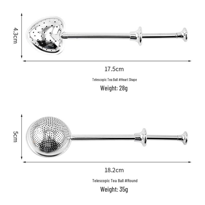 Stainless Steel Handle Press Tea Infuser & Strainer
