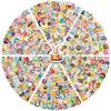 50-450 Adesivi di Pasqua Adesivi Uova di Pasqua Coniglio Cartone Animato per Bambini Adesivi per Feste