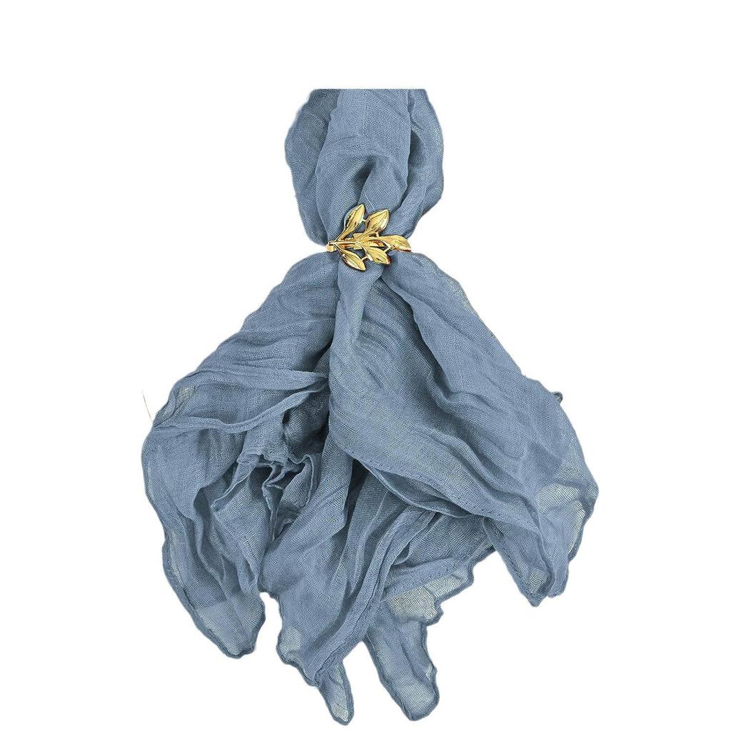 Wrinkled Polyester Crepe Cloth Napkin with Decorative Pleats for Weddings and Parties