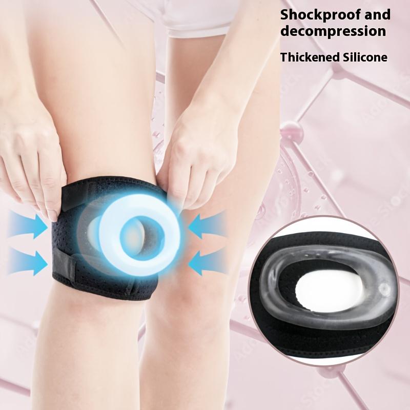 2pcs Sports Kneepads Men's Patella Belt Spring and Summer Silicone Fitness Running Professional Protection Knee Joints Breathable and Light.