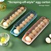 Kjøleskap Eggoppbevaringsboks Stor Kapasitet Sklisikker Stabelbar Design Lett å Rengjøre Automatisk Skyve Eggbrett Dispenser