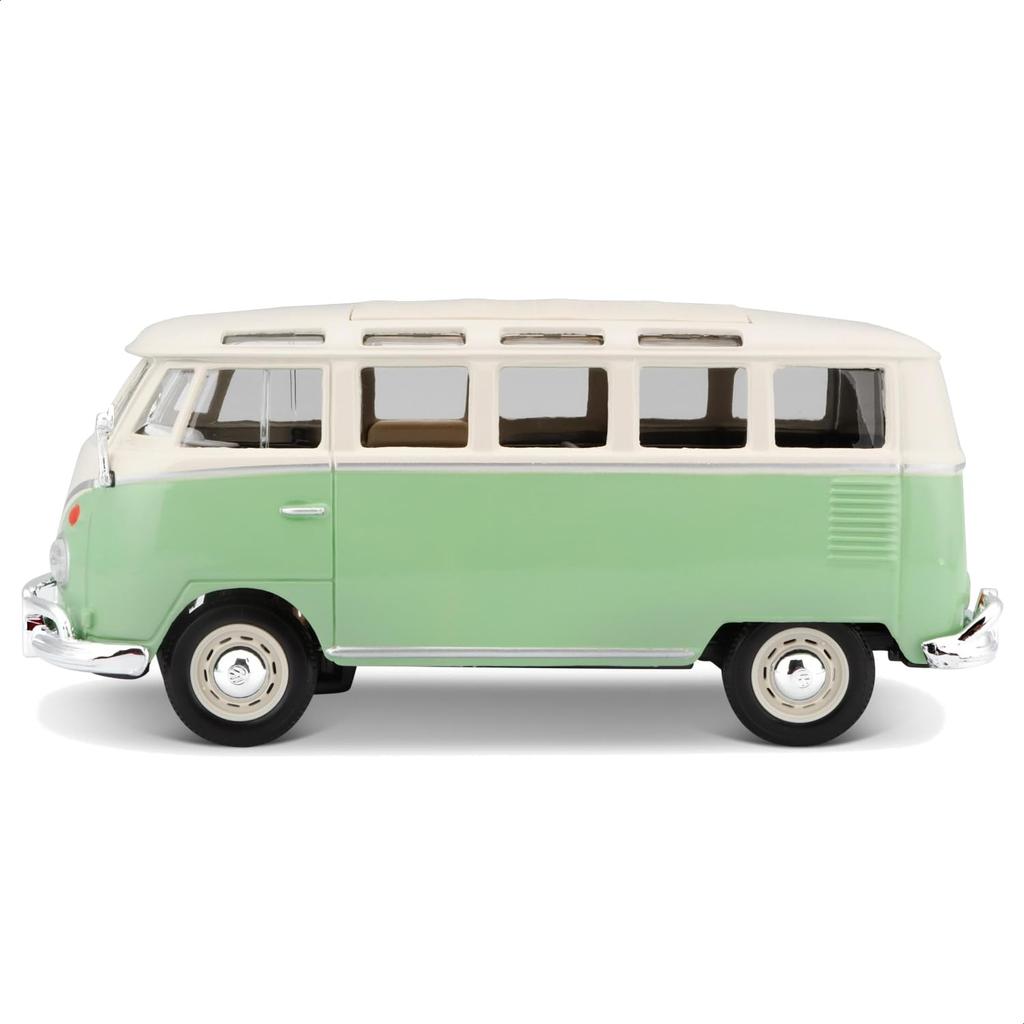 Maisto Volkswagen Type 2 Bus Samba Green Diecast Miniature Car Finished Model 31956 GN 1/25 /