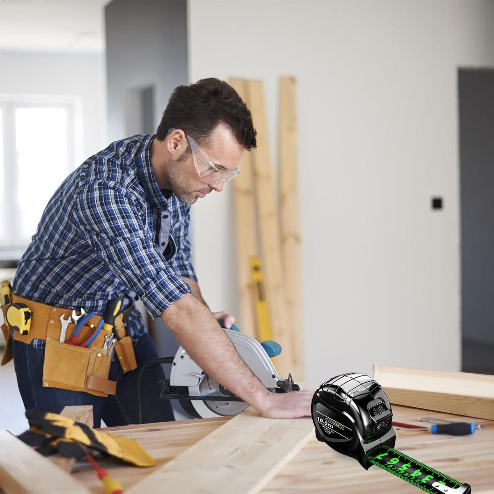 Рулетка 2 штуки 32,8 фута самоблокирующаяся водонепроницаемая рулетка шкала с двух сторон измерительная линейка портативная флуоресцентная China Mainland